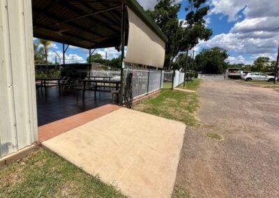 Access ramp to camp kitchen