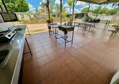 large open camp kitchen space